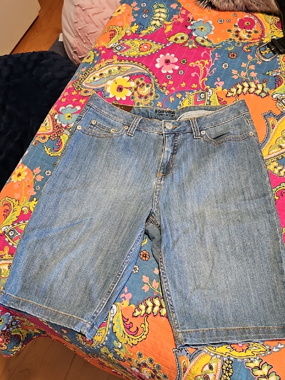Sonoma Medium Blue Denim Bermuda Shorts
